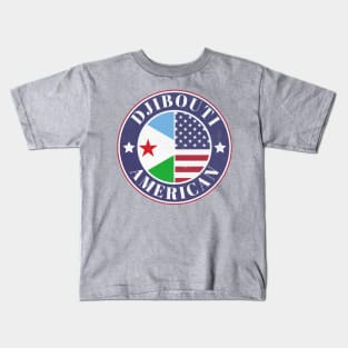 Proud Djibouti-American Badge - Djibouti Flag Kids T-Shirt